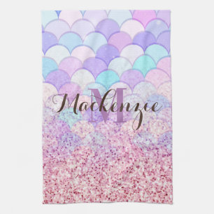 Glitter Mermaid Kitchen Towel
