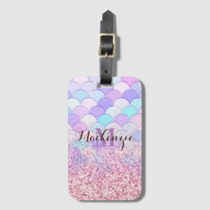 Glitter Mermaid Luggage Tag