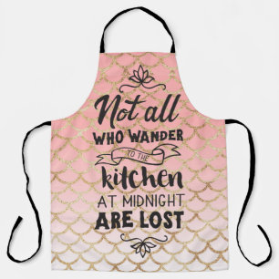 Glitter Mermaid Scale Funny Quote Apron
