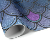 Glitter Mermaid Scales Pattern Wrapping Paper (Roll Corner)