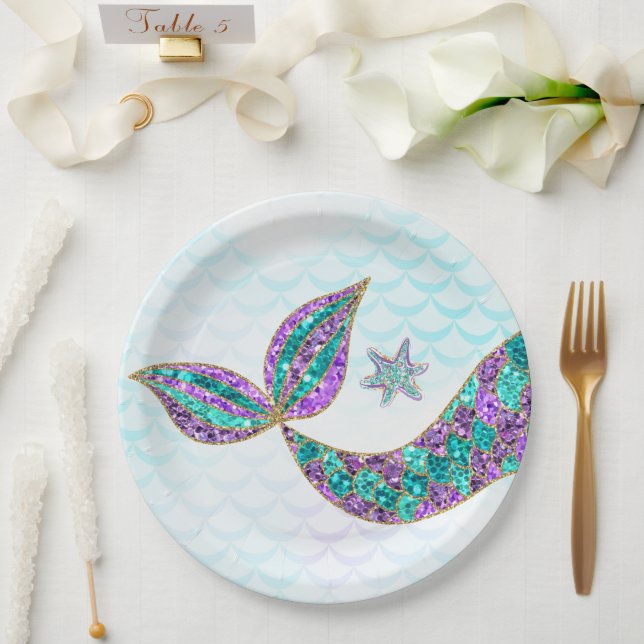 Paper & Glitter Mermaid Tail Craft