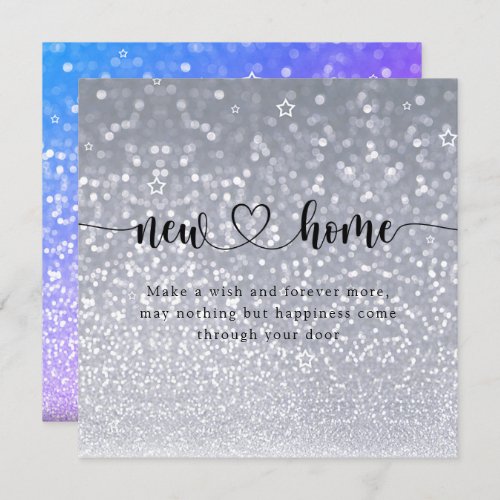 Glitter Minimal New Home Housewarming Card