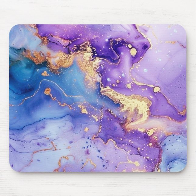 Glitter Minimal Seamless Purple Blue Pattern Mouse Pad (Front)