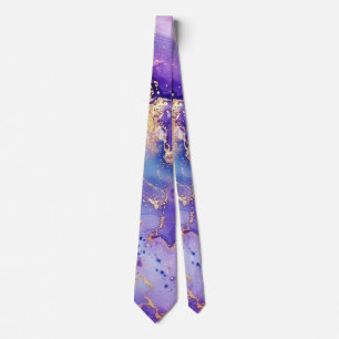 Glitter Minimal Seamless Purple Blue Pattern Neck Tie