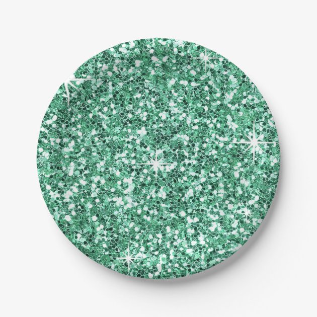 mint green paper plates