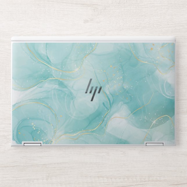 glitter modern blue marble  HP EliteBook X360 1040 HP Laptop Skin (Front)