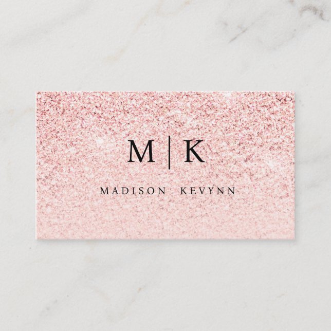 Glitter Modern Minimalist Simple  Business Card (Front)