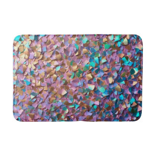 Glitter Modern Opal Holographic Collection Bath Mat