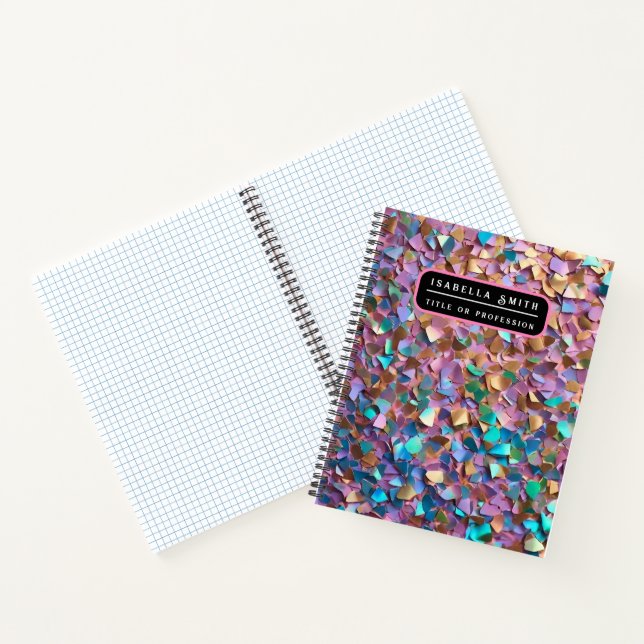 Glitter Modern Opal Holographic Collection Notebook (Inside)