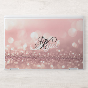 Glitter monogram elegant luxury chic HP laptop skin
