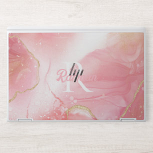 Glitter monogram modern luxury chic HP laptop skin