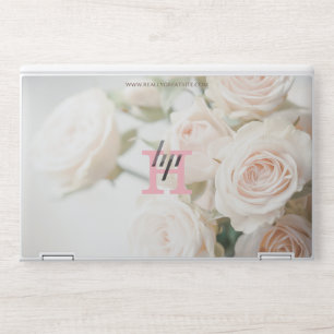 Glitter monogram modern luxury chic HP laptop skin