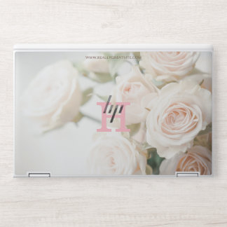 Glitter monogram modern luxury chic HP laptop skin
