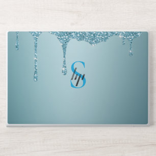 Glitter monogram modern luxury chic HP laptop skin