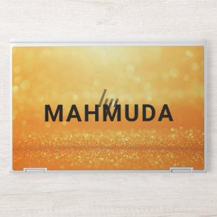 Glitter monogram modern luxury chic HP laptop skin