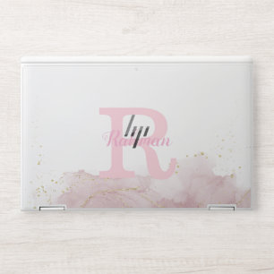 Glitter monogram modern luxury chic HP laptop Skin