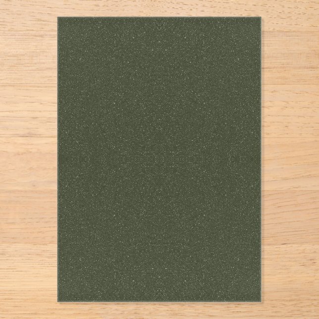 Glitter Moss Green Acrylic Invitation – Customize (Front)
