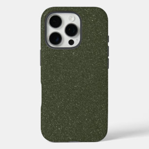 Glitter Moss Green iPhone 16 Pro Case – Customize