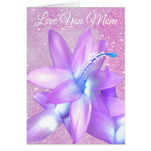 *~* Glitter Mother&#39;s Day Love You Flower Customize