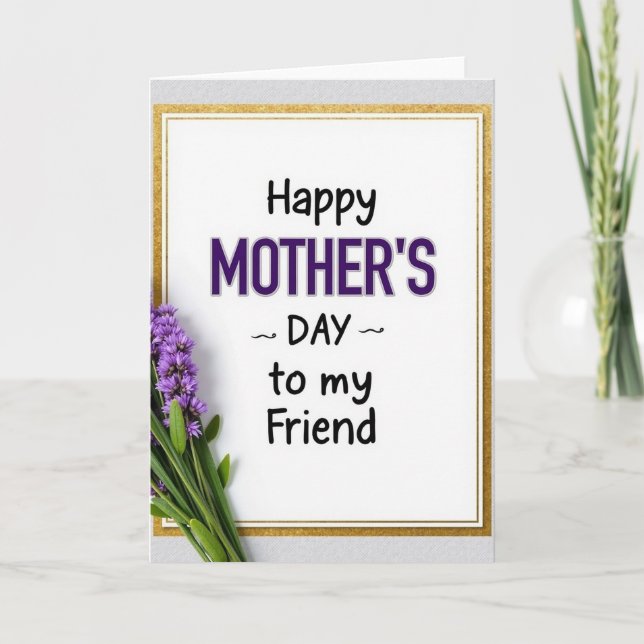 Glitter Mothers Day Wishes Card (Front)