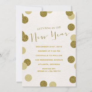 Glitter New Year's Eve Party Invitation