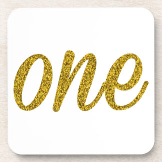 Glitter Number ONE (1) Coaster