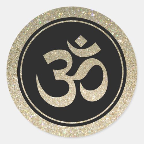 Glitter Om Symbol Sticker