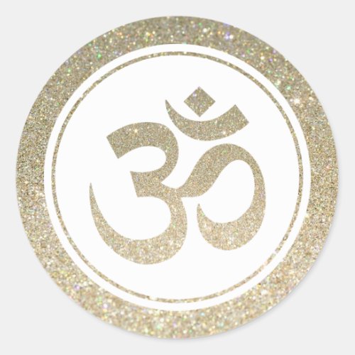 Glitter Om Symbol Sticker