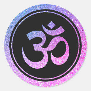 Glitter Om Symbol Sticker
