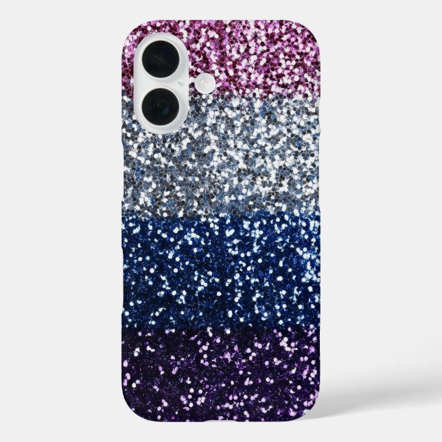 Glitter Ombre Purple Blue Case-Mate iPhone Case (Back)