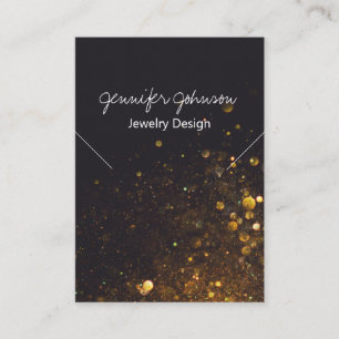 Glitter on Black Necklace Display Card
