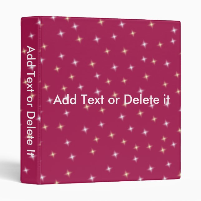Glitter on Pink binder (Front/Spine)