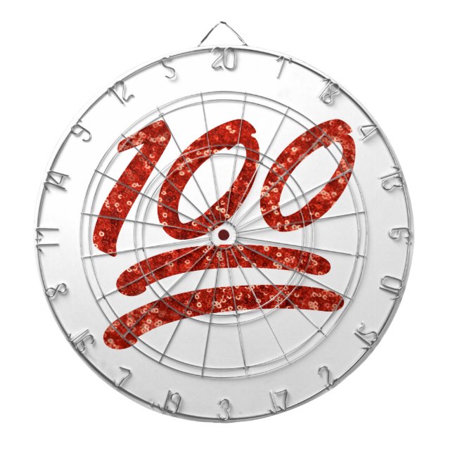 glitter one hundred emoji dartboard (Front)
