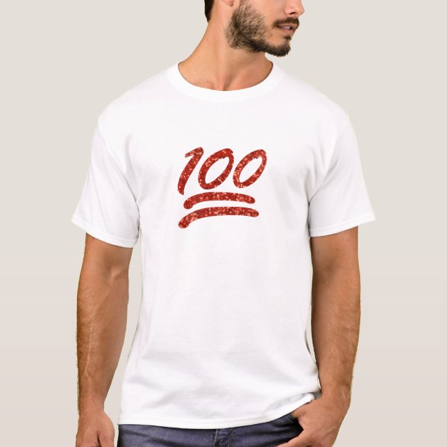 glitter one hundred emoji T-Shirt (Front)