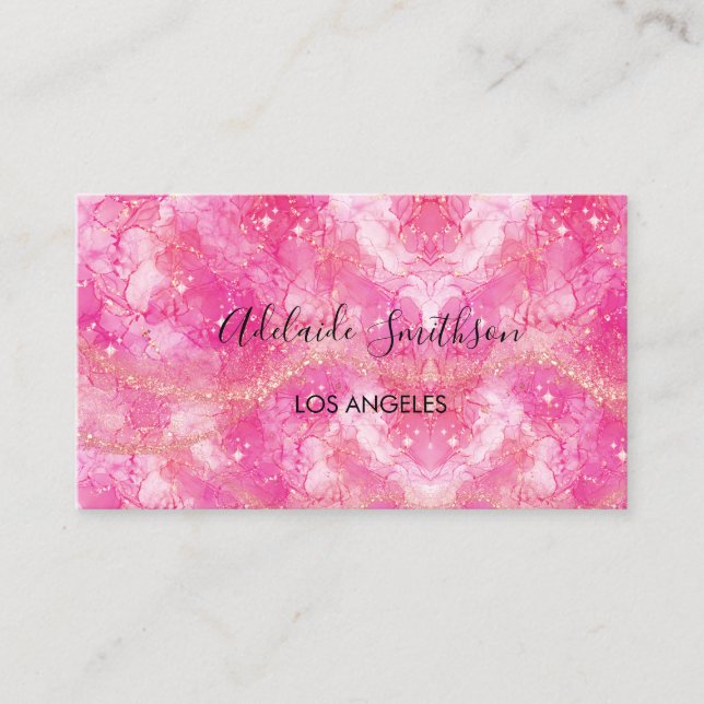glitter opal background  business card (Front)