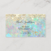 glitter opal background  business card (Back)