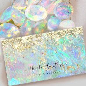 glitter opal background  business card