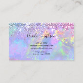 glitter opal business card (Back)