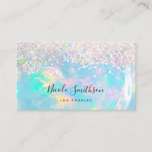 glitter opal gemstone business card