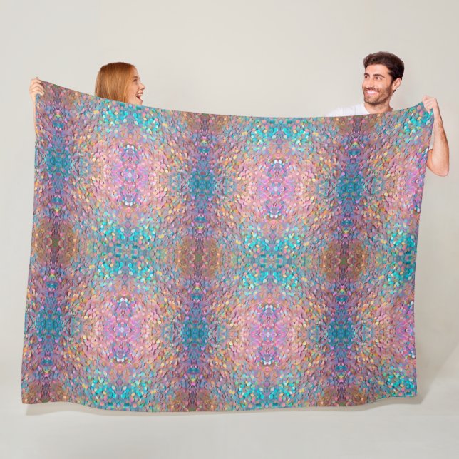 Glitter Opal Holographic Modern Collection Fleece Blanket (In Situ)