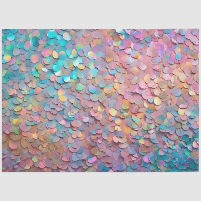 Glitter Opal Holographic Modern Collection Tissue Paper (Front)