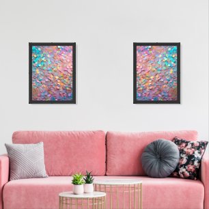 Glitter Opal Holographic Modern Collection Wall Art Sets
