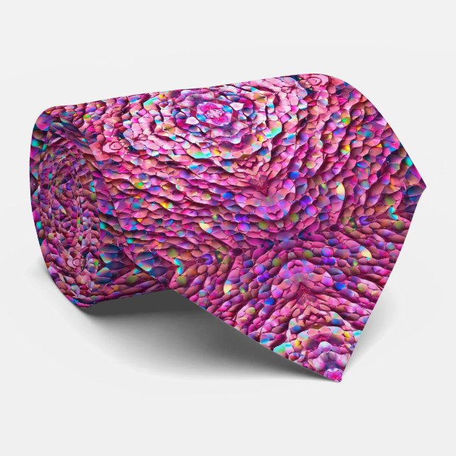 Glitter Opal Holographic Popular Collection Neck Tie (Rolled)