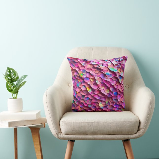 Glitter Opal Holographic Popular Collection Throw Pillow (Chair)
