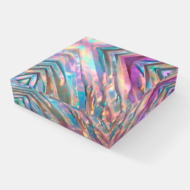 Glitter Opal Holographic Trendy Collection Paperweight (Angled)