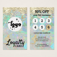 glitter opal loyalty card