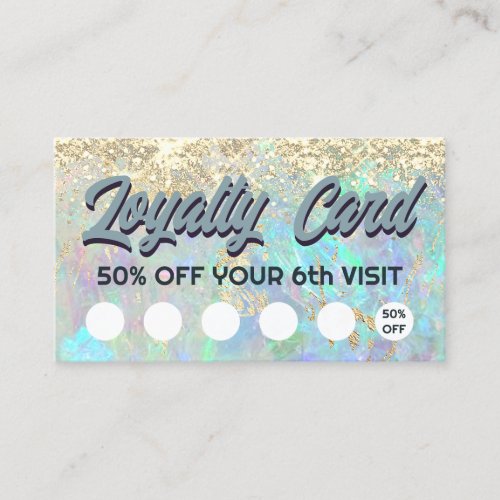 glitter opal loyalty card