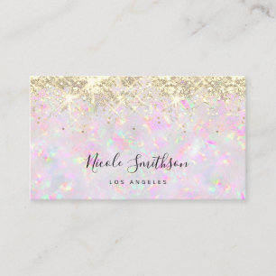 glitter opal mineral business card