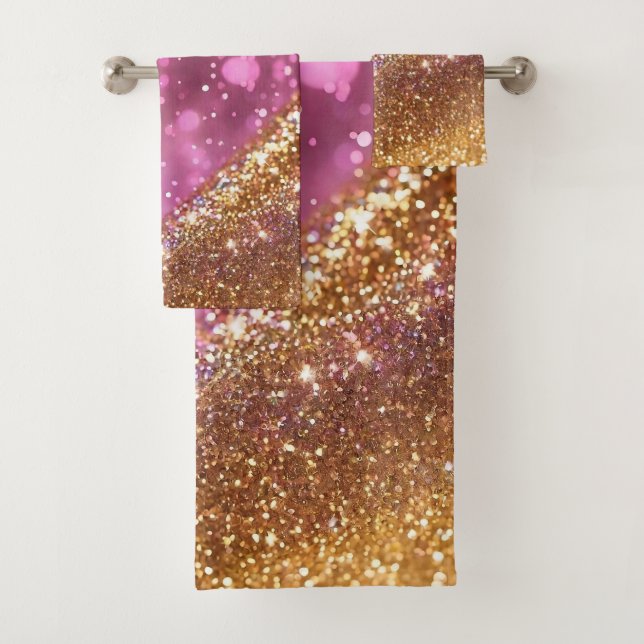Glitter Opal Popular Holographic Collection Bath Towel Set (Insitu)