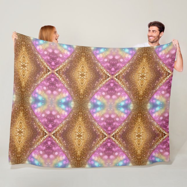 Glitter Opal Popular Holographic Collection Fleece Blanket (In Situ)